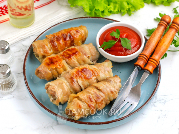 Чевапчичи в беконе, рецепт с фото