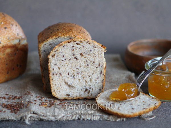 Хлеб на закваске с семенами льна, рецепт с фото