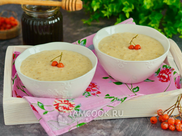 Овсяная каша на топленом молоке, рецепт с фото