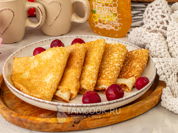 Блины из рисовой муки на миндальном молоке, рецепт с фото