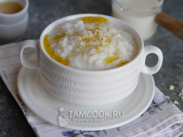 Рисовая каша на миндальном молоке, рецепт с фото