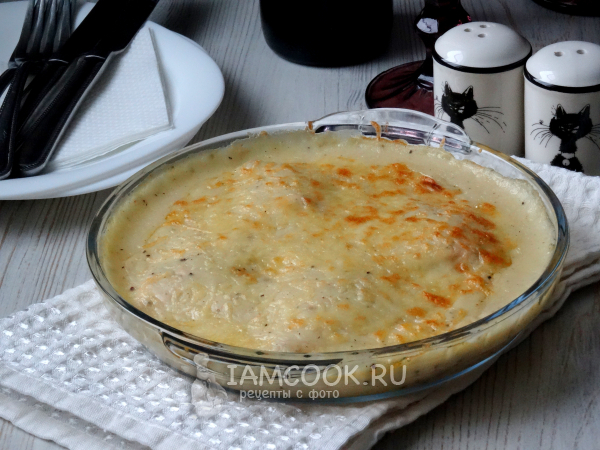 Горбуша под соусом бешамель в духовке, рецепт с фото