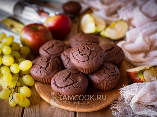 Шоколадные ПП-кексы, рецепт с фото