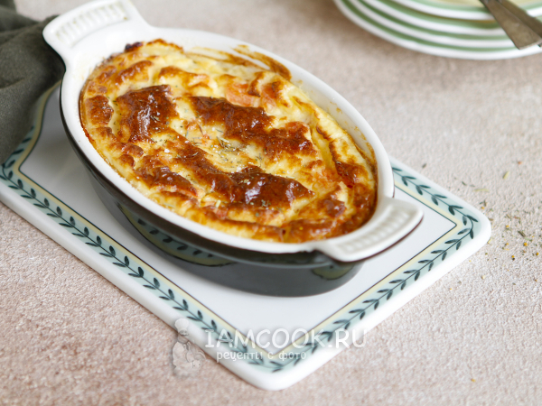 Творожная запеканка с рыбой, рецепт с фото