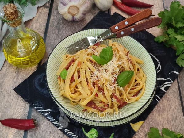 Паста с чоризо, рецепт с фото