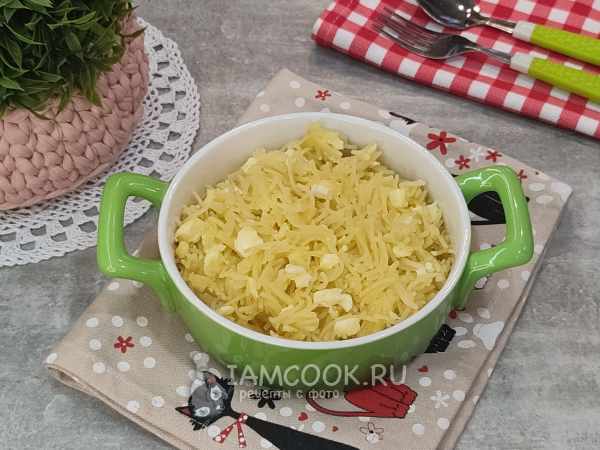 Вермишель с сахаром и яйцом, рецепт с фото