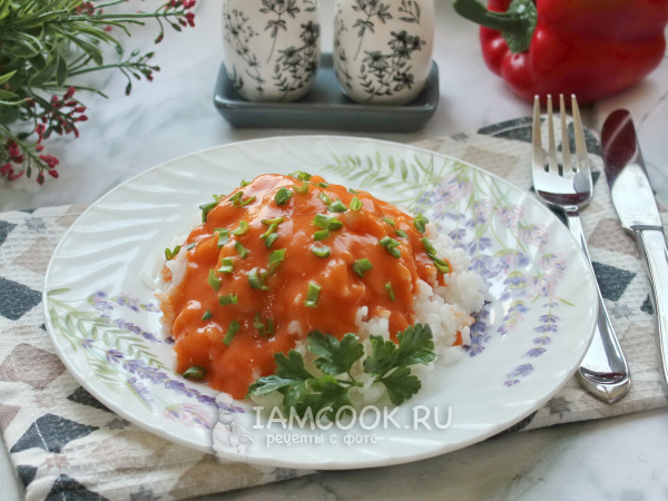 Рис с подливкой без мяса, рецепт с фото