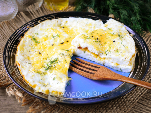 Белковый омлет с сыром, рецепт с фото