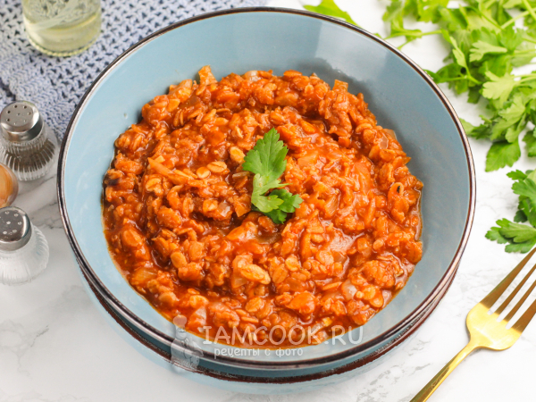 Томатная овсянка, рецепт с фото