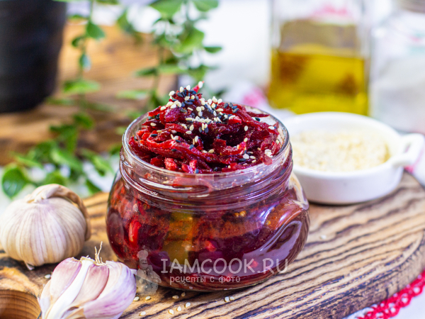 Свекла по-корейски на зиму, рецепт с фото