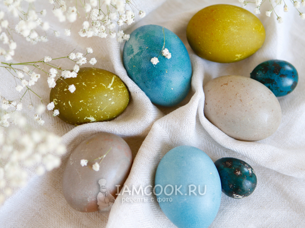 Как покрасить яйца натуральными красителями?, рецепт с фото