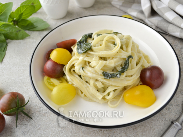 Паста с рикоттой и шпинатом, рецепт с фото