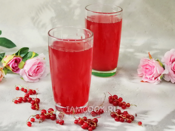 Компот из жмыха красной смородины, рецепт с фото