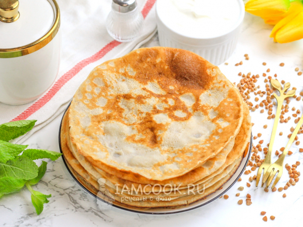 Блины из гречневой муки на кокосовом молоке, рецепт с фото