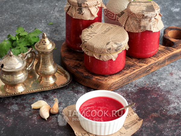 Сливовая аджика (без томатов), рецепт с фото