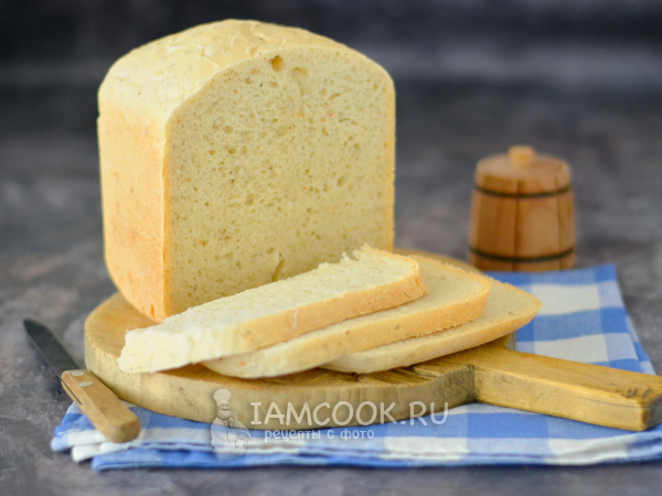 Хлеб с сыром в хлебопечке, рецепт с фото