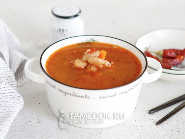 Острый суп с фасолью, рецепт с фото