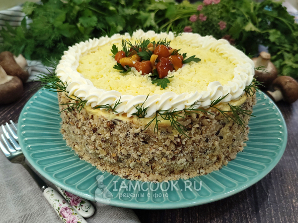 Закусочный торт «Мужской каприз», рецепт с фото