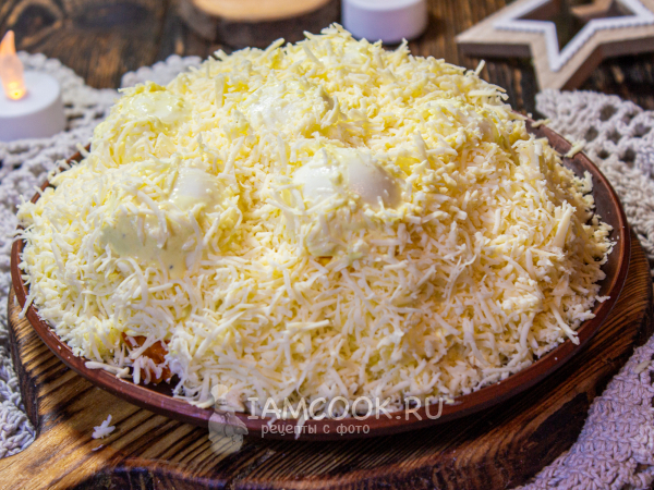 Салат «Сугроб» с курицей, рецепт с фото