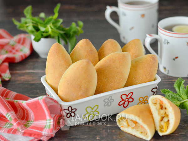 Пирожки с капустой на сухом молоке, рецепт с фото
