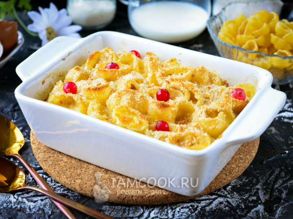 Макаронник с яйцом и молоком в духовке, рецепт с фото