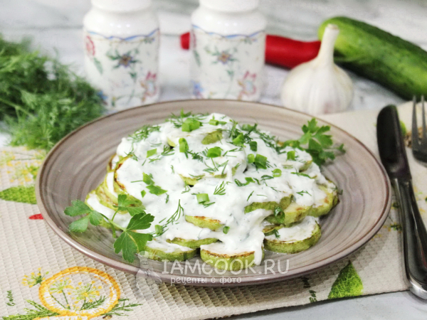 Закуска из кабачков и огурцов, рецепт с фото