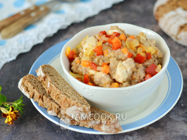 Ячневая каша с курицей, рецепт с фото