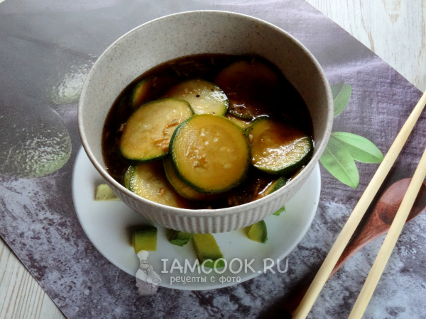 Кабачки, маринованные в соевом соусе, рецепт с фото