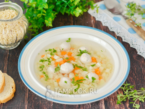 Суп с фрикадельками и звездочками, рецепт с фото