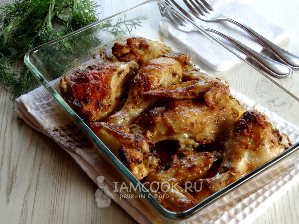 Курица с аджикой и майонезом в духовке, рецепт с фото