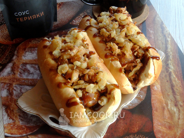 Хот-дог с беконом, рецепт с фото