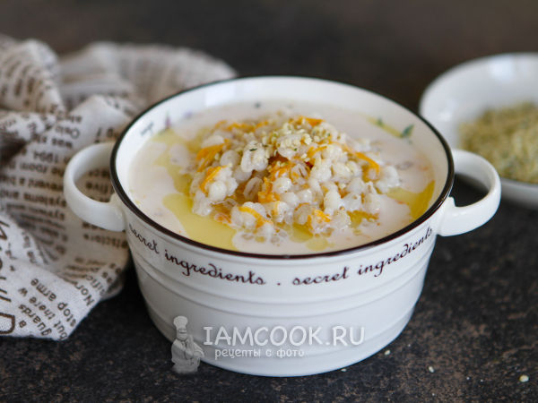 Перловая каша с тыквой на молоке, рецепт с фото