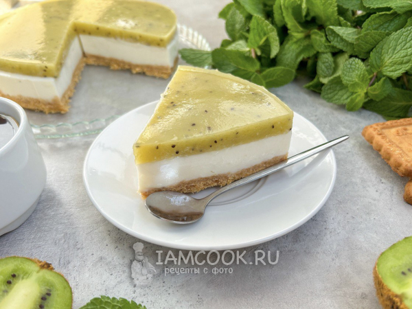 Чизкейк с киви, рецепт с фото