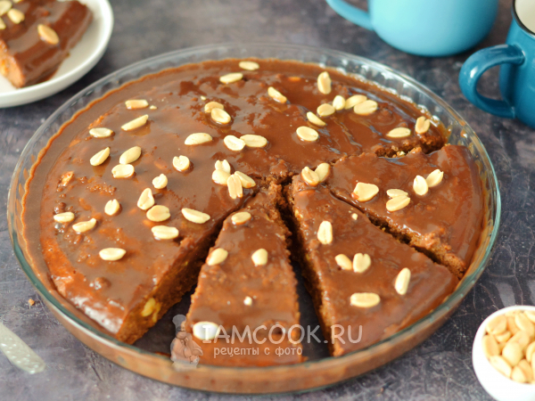 Пирог «Сникерс», рецепт с фото