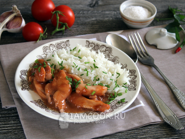 Курица в остро-сладком соусе, рецепт с фото
