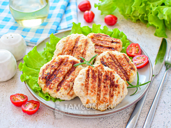 Котлеты из индейки на гриле (электрическом), рецепт с фото
