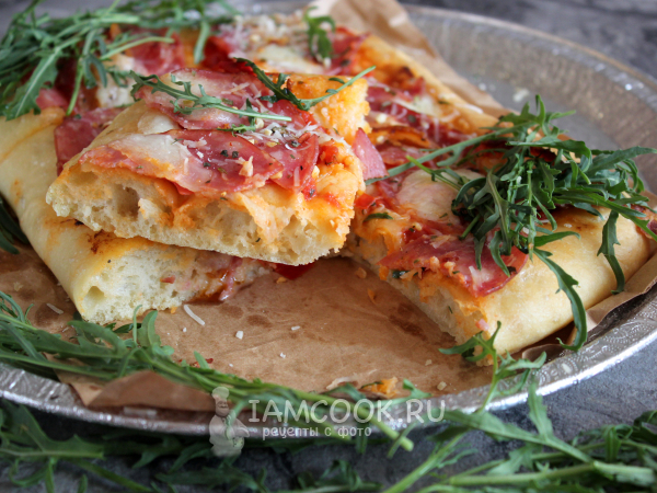 Римская пицца (+тесто), рецепт с фото