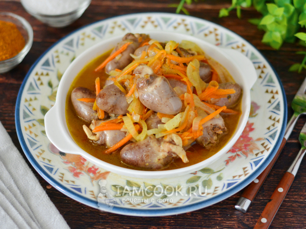 Утиные сердечки на сковороде, рецепт с фото