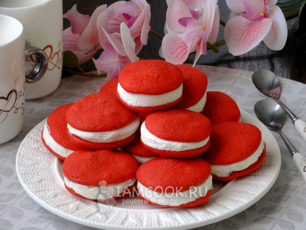 Вупи-пай «Красный бархат», рецепт с фото