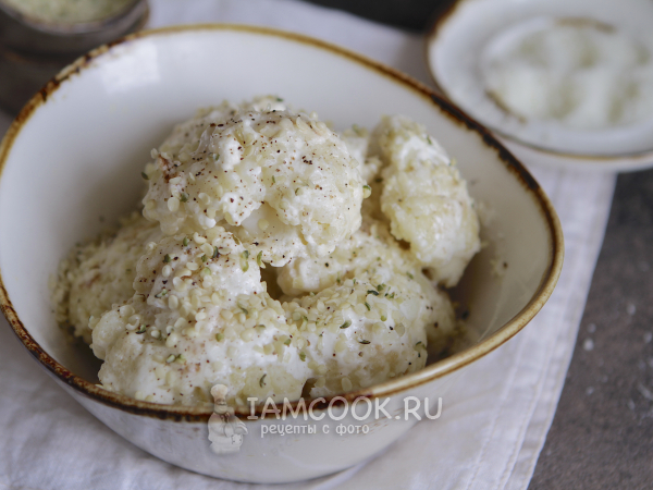 Цветная капуста с сыром на сковороде, рецепт с фото
