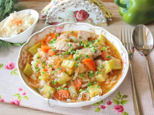 Лагман с квашеной капустой, рецепт с фото