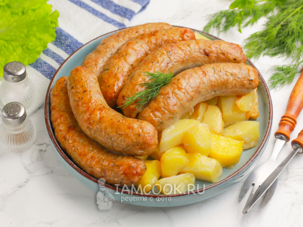 Замороженные купаты в духовке, рецепт с фото