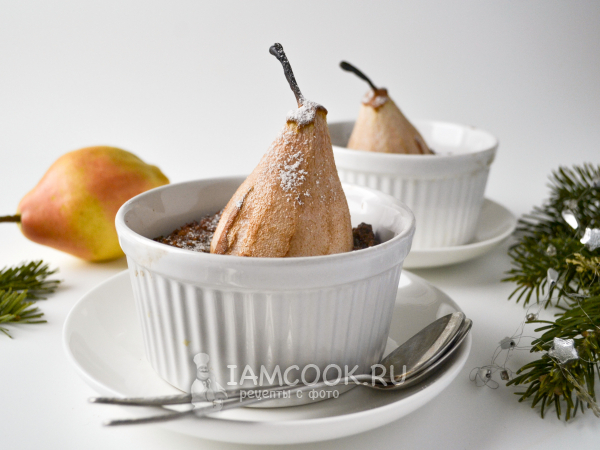 Запеченная груша (новогодний десерт), рецепт с фото