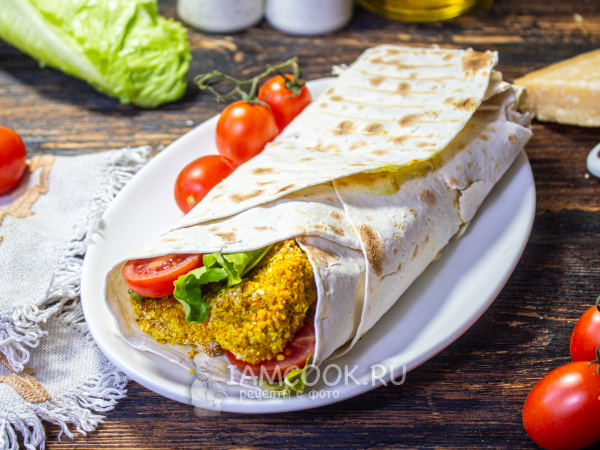 Цезарь-ролл с наггетсами, рецепт с фото