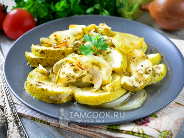 Кабачки в рукаве в духовке, рецепт с фото