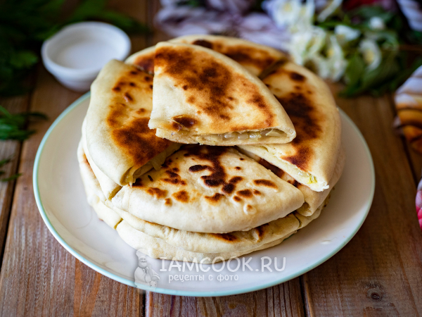 Хычины с луком (жареным), рецепт с фото