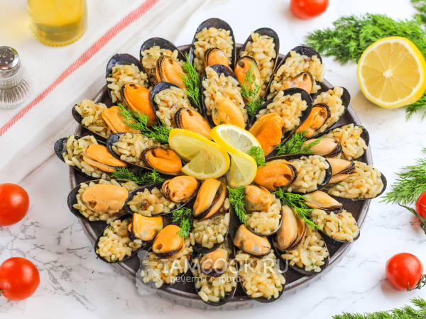Мидии фаршированные, рецепт с фото
