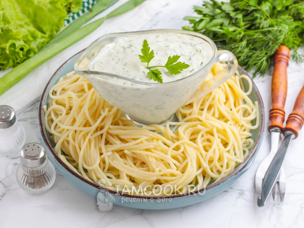 Молочный соус для спагетти, рецепт с фото