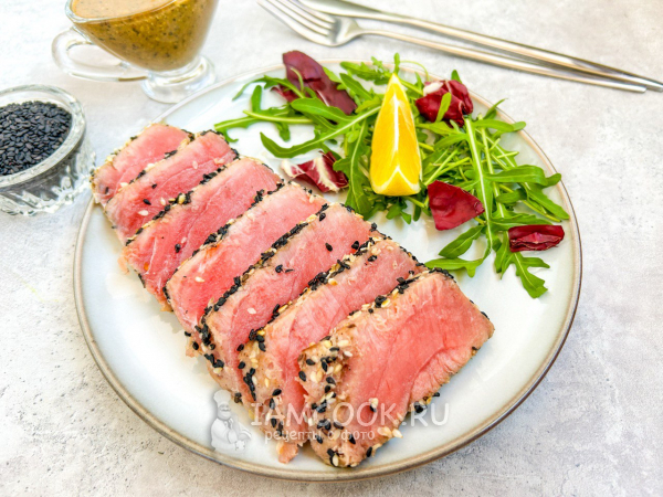 Татаки из тунца, рецепт с фото