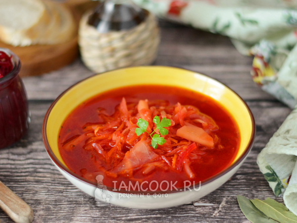 Борщ с маринованной свеклой из банки, рецепт с фото